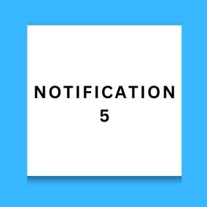 Notification 5